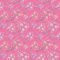 seamless pattern abstracts floral composition