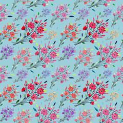 seamless pattern abstracts floral composition