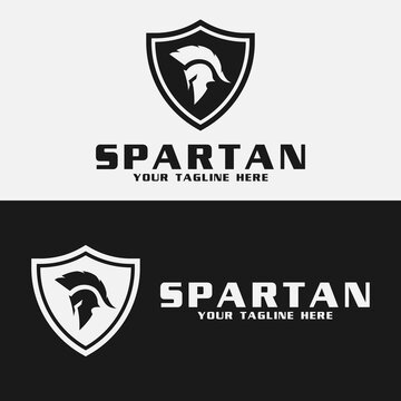 spartan shield  design suitable for logo template
