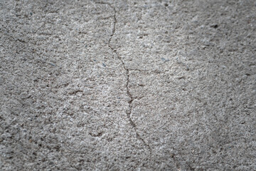 Concrete ground with cracked line, Close-up. Background and texted photo.