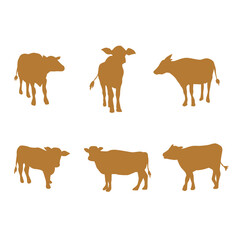 Cow silhouette vector clip art