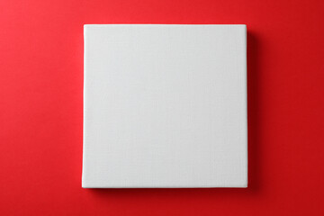 Blank canvas on red background, space for text