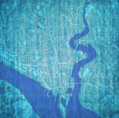 map of roads in city of Southampton