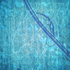 map of roads in city of Vienna