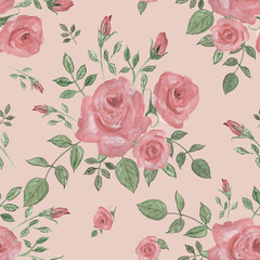 seamless background with roses
