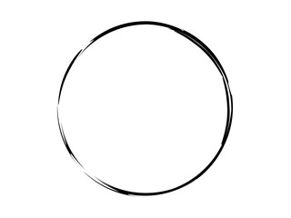 Grunge circle made of black paint.Grunge oval shape.Grunge oval logo.