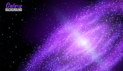 Galaxy in space. The universe stars, nebula. Vector Background.