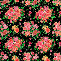 seamless pattern abstracts floral composition