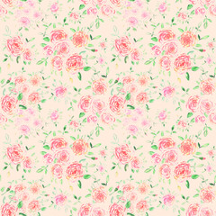 seamless pattern abstracts floral composition