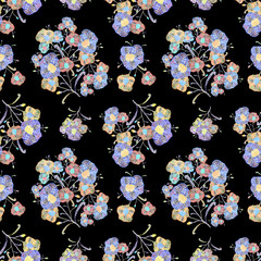 seamless pattern abstracts floral composition
