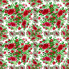 seamless pattern abstracts floral composition