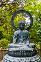The Buddha statue in Japanese Tea Garden (Golden Gate Park) in San Francisco