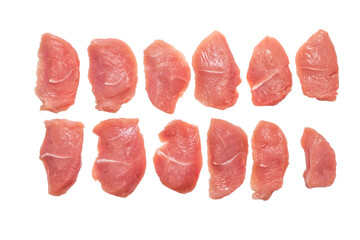 Turkey fillet isolated on a white background.