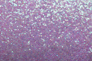 Beautiful shiny lilac glitter as background, closeup