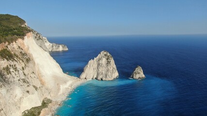 aerial view of mizithres view in zakynthos greese