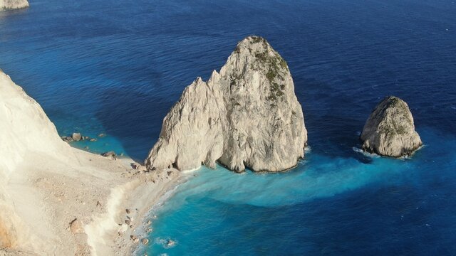 aerial view of mizithres view in zakynthos greese