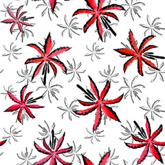 seamless pattern abstracts floral composition