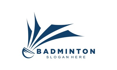 Creative badminton logo - obrazy, fototapety, plakaty