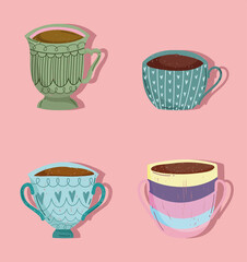 coffee cups set