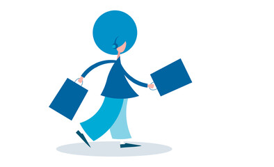 ragazza, acquisti, shopping, compere