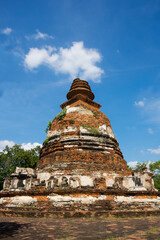 Ancient pagoda in  Buddhist temple.