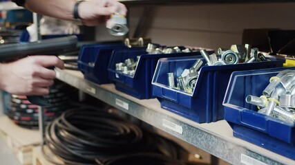 Inventory management scan in a fitting