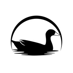 Black Duck silhouette vector design