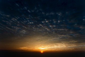 sun rise in the morning and dramatic cloud