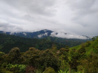 Mountains and clouds