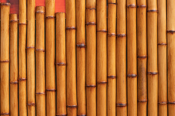  bamboo wall,plaster imitation of bamboo trunks.