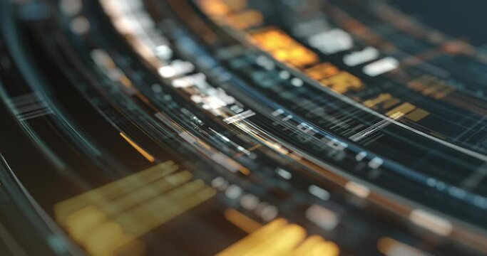 Abstract crypto data mining on blockchain technology. Data stream futuristic virtual smart computer network. futuristic computer technology motion graphic, 3D rendering, 4K seamless loop