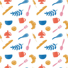 kitchen seamless pattern perfect for textile design and tableware
