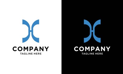 Letter H logo icon design template elements Vector logo template.