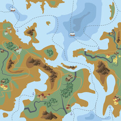 Seamless pattern that looks like a fantastic geographical map