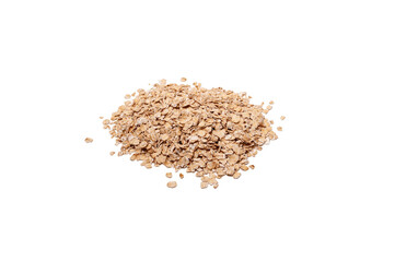 Isolated Pile of Instant Oats on a White Background
