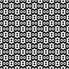 vector seamless pattern with triangular elements. abstract ornament for wallpapers and backgrounds. Black and white colors.