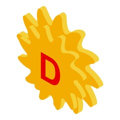 Vitamin d sunlight icon. Isometric of Vitamin d sunlight vector icon for web design isolated on white background