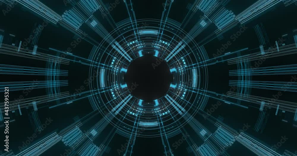 Poster virtual digital lock and safe, abstract data processing, futuristic computer technology background. 