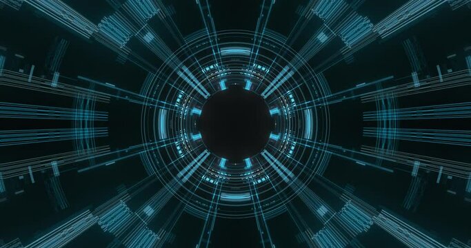 Virtual digital lock and safe, Abstract data processing, futuristic computer technology background. Blockchain, bitcoin mining concept. crypto currency digital encryption blocks. 4K loop, 3D rendering