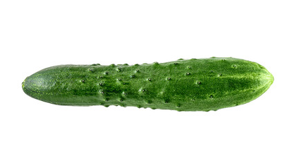 Fresh cucumber vegetable isolated on white background. Healthy eating potentially help you lose weight. Clipping path