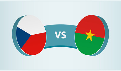 Czech Republic versus Burkina Faso, team sports competition concept.