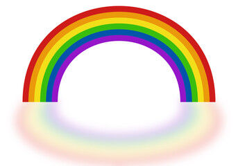 Arcoiris con la bandera LGTBIT en fondo blanco.