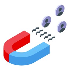 Brand ambassador magnet icon. Isometric of Brand ambassador magnet vector icon for web design isolated on white background