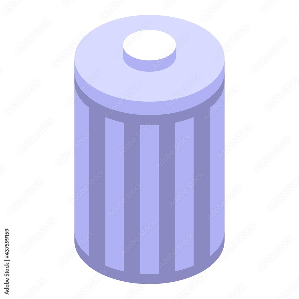 Poster delete user recycle bin icon. isometric of delete user recycle bin vector icon for web design isolat