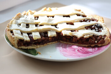 A delicious Apple Pie on a white background