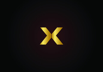 Fototapeta premium Initial Gold XK letter logo design. XK logo design with creative and modern trendy.