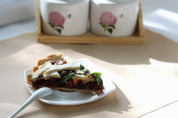 A delicious Apple Pie on a white background