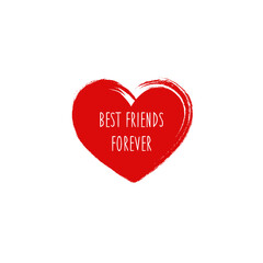 Best Friends Forever with brush heart