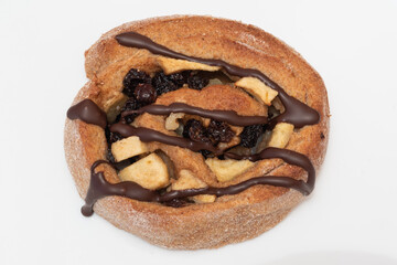 German Danish Apple Cinnamon Pastry Pastries Roll with Raisins Schneckennudeln