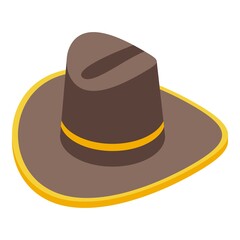 Cowboy hat icon. Isometric of Cowboy hat vector icon for web design isolated on white background